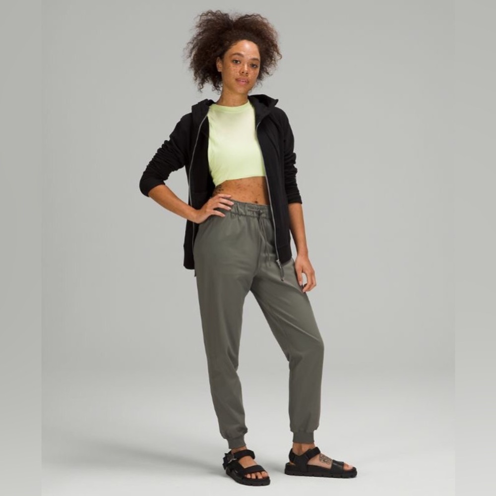 Lululemon On The Fly Jogger Pants, Grey Sage Green, Size 10